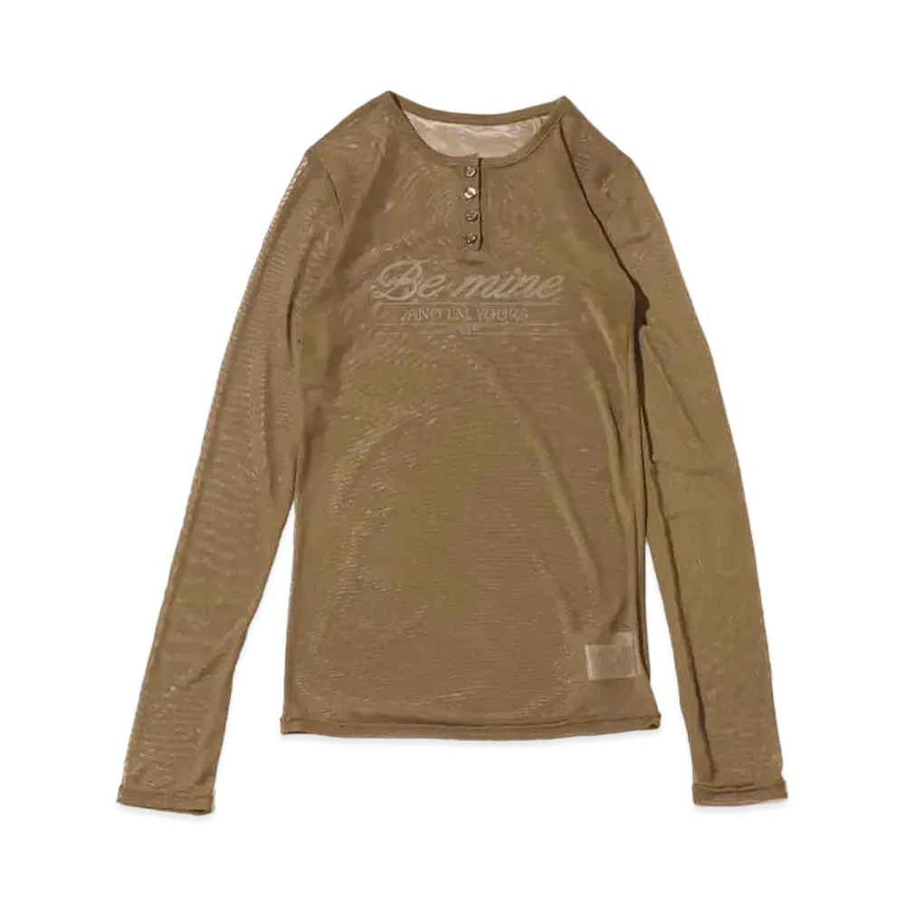 atmos pink Message See-Through Tops "Khaki"