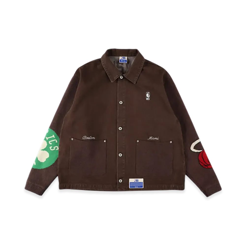 WIND AND SEA x NBA Jacquard Knit Combo Jacket "Celtics Heat"