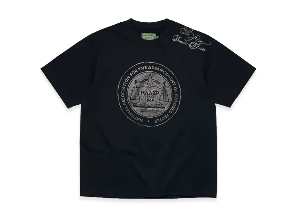 DENIM TEARS NAACP Andre Leon Talley Rhinestone Tee "Black"