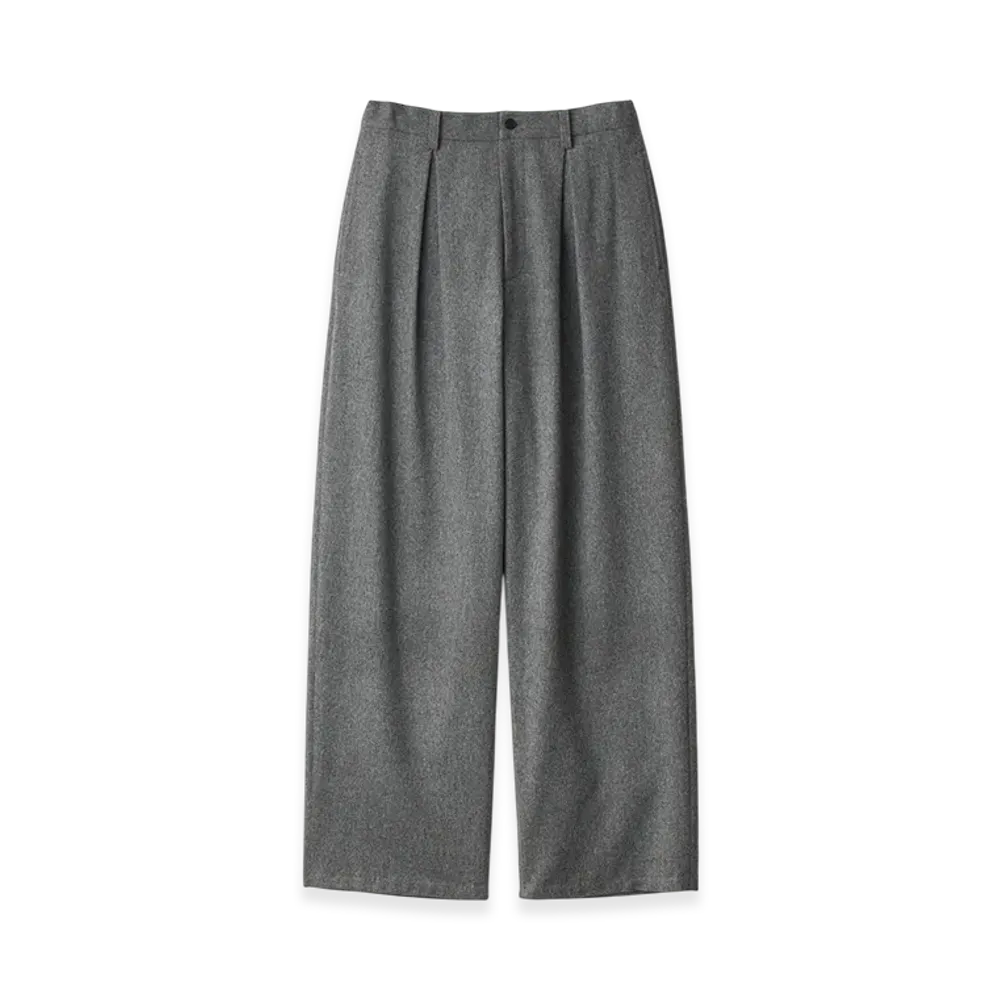 ssstein W/Ca Beaver Easy Wide Trousers "Grey"