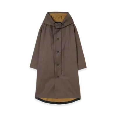 Y's 1972 - Y's Crafted By Mackintosh Hooded Coat "Taupe/Autumn"