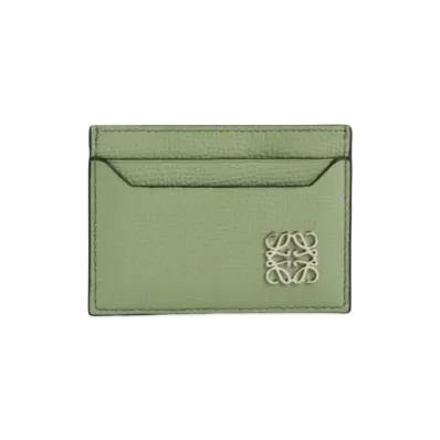 LOEWE Anagram Plain Card Holder Pebble Grain Calf "Rosemary"