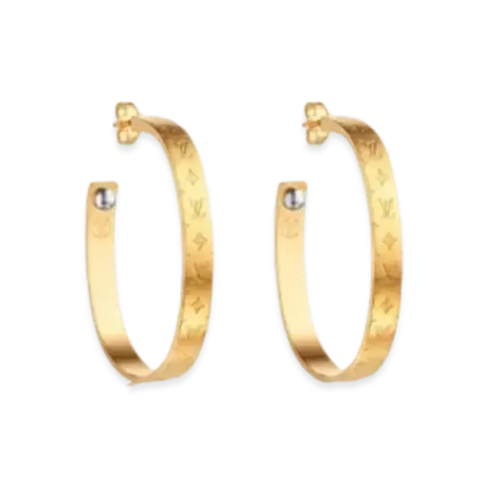 Louis Vuitton Nanogram Hoop Earrings