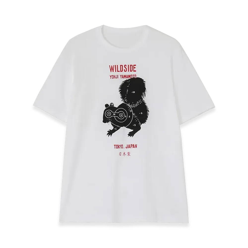 WILDSIDE YOHJI YAMAMOTO Wildside Squirrel Hunting T-Shirt "White"