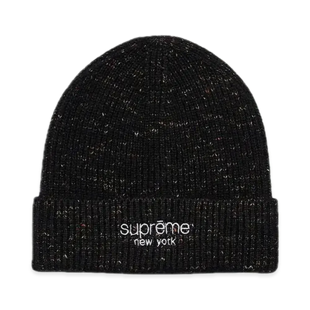 Supreme Rainbow Speckle Beanie "Black"