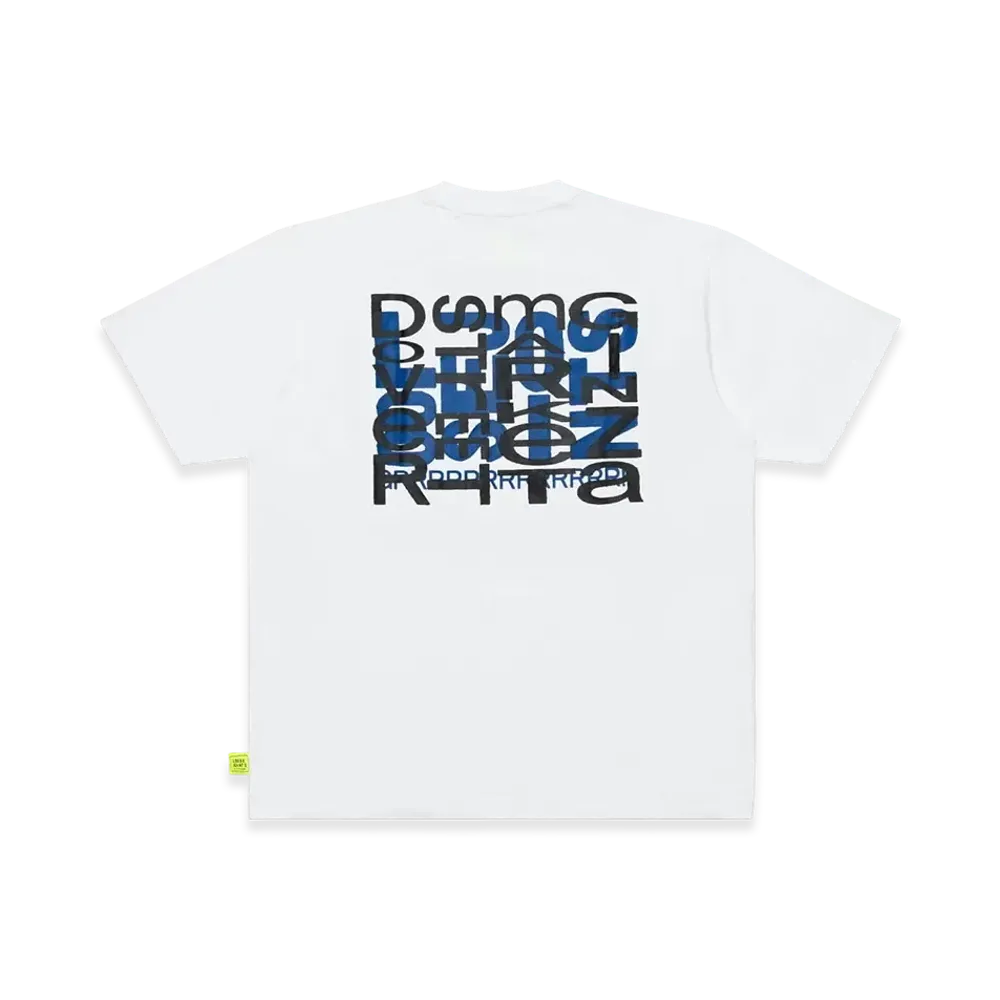 Dover Street Market GInza (DSMG) x Loosejoints Concrete Poem Tee "White/Blue"