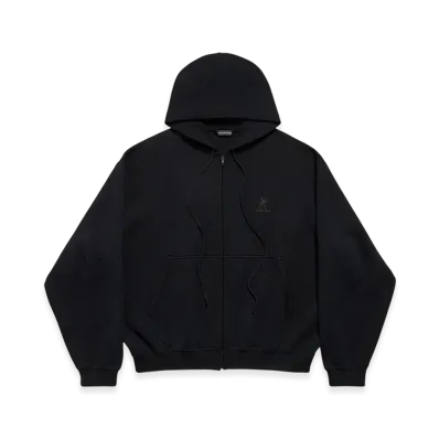BALENCIAGA Lion Zip-Up Hoodie "Black"