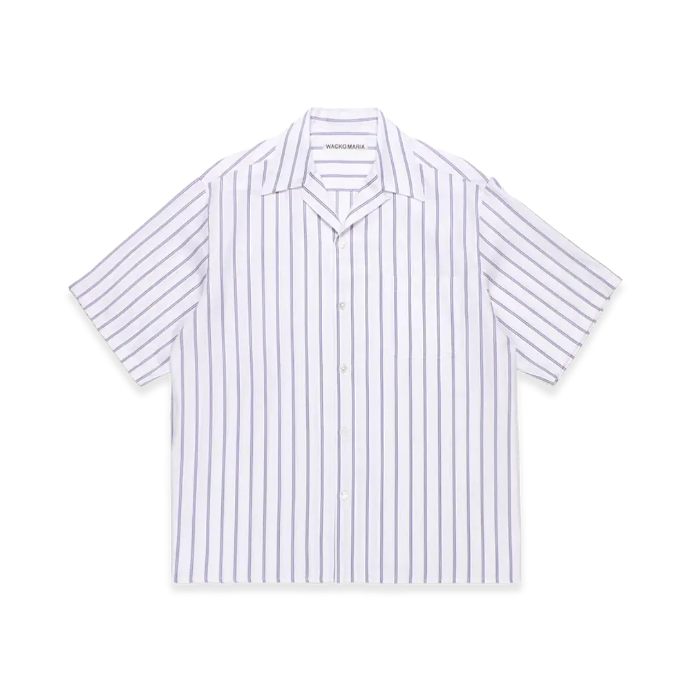 WACKO MARIA x Soktas Striped Open Collar Shirt "Purple"