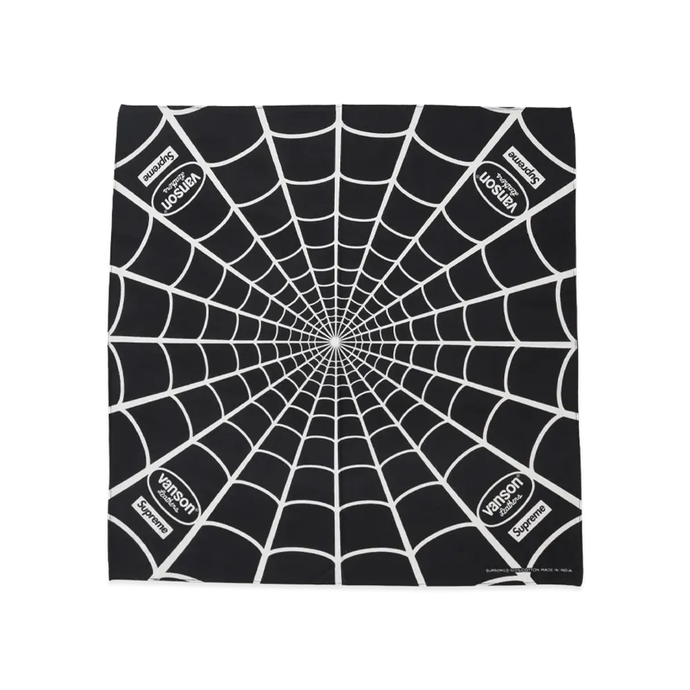 Supreme x Vanson Leathers Spider-Man Bandana "Black"