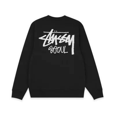 Stussy Stock Seoul Crew 2021 "Black"