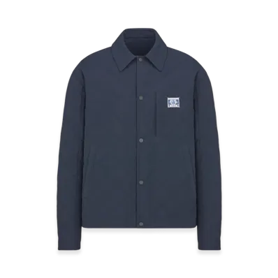 Dior Cannage Jacket Technical Cotton Ottoman "Blue"