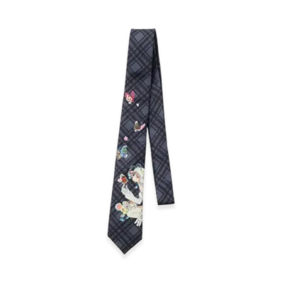 HYSTERIC GLAMOUR Checked Tie "Gray"