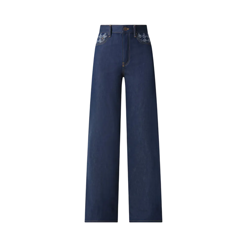 AMIRI Women's Ma Quad High Rise Wide "Raw Indigo"