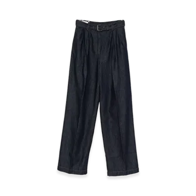 DRIES VAN NOTEN Women's Belted Denim Pants "Blue"