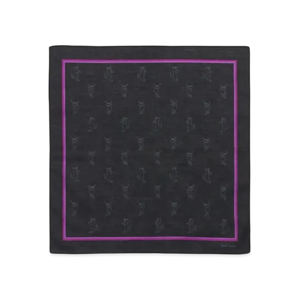 Paul Smith Moving Cat Handkerchief "Black"