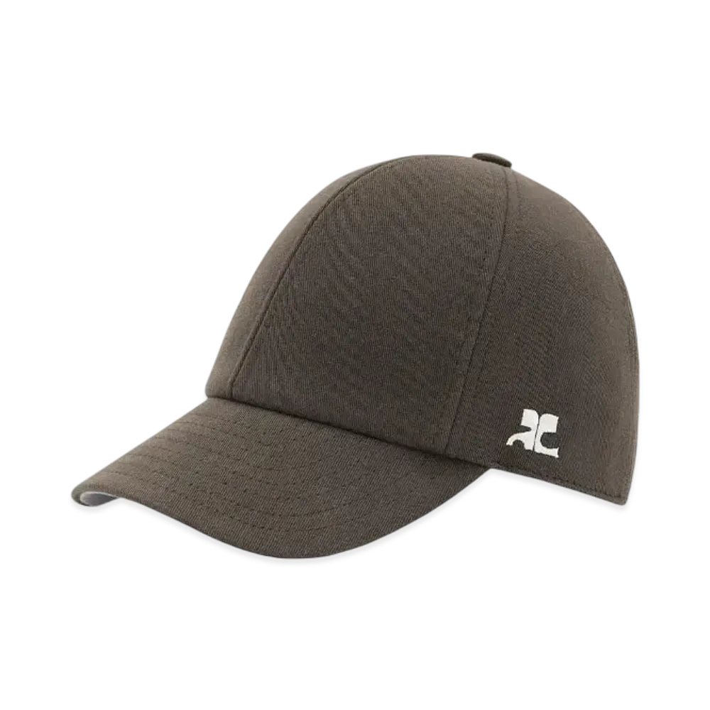Courreges Signature AC Cotton Cap "Mud Brown"