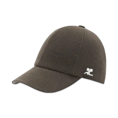 Courreges Signature AC Cotton Cap "Mud Brown"
