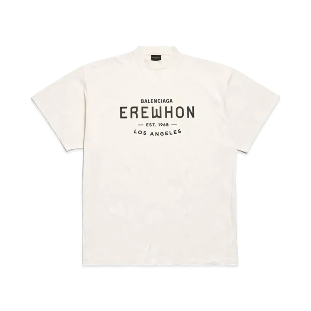 BALENCIAGA Erewhon Los Angeles T-shirt Over Sized "Light Beige/Black"