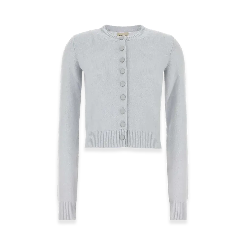KHAITE Women's Cashmere Everheart Cardigan "Light Blue"