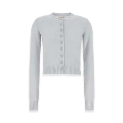 KHAITE Women's Cashmere Everheart Cardigan "Light Blue"