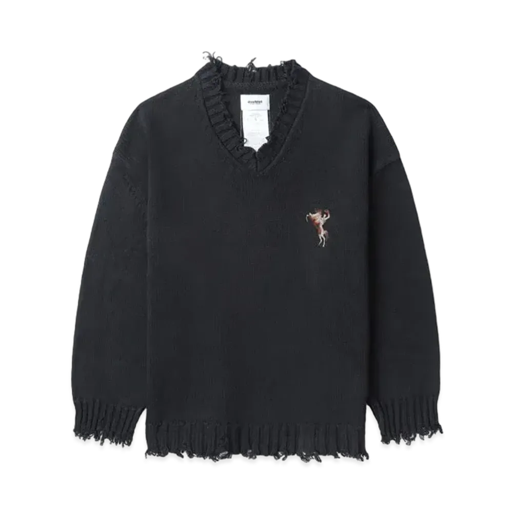 doublet V-neck Pullover "Black"