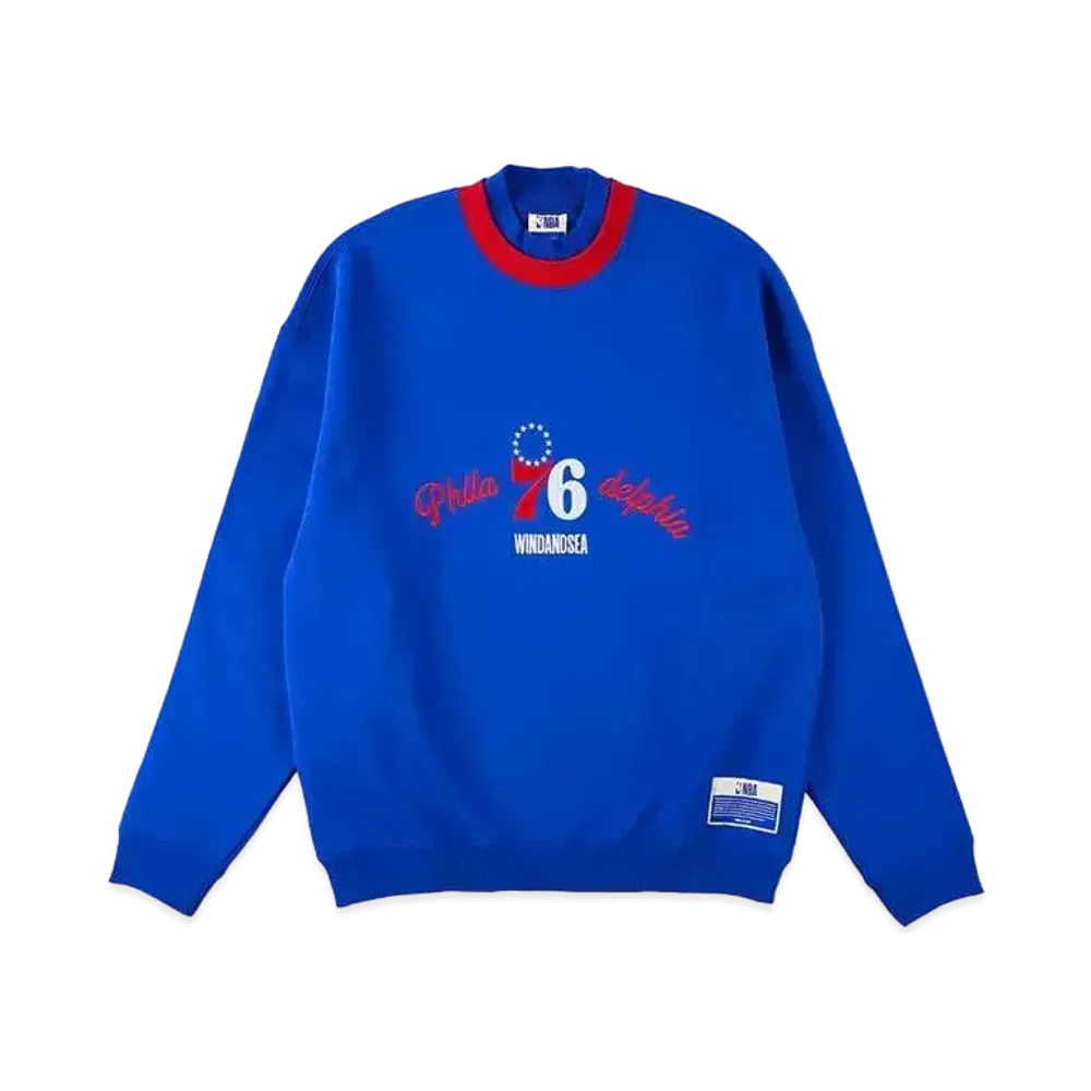 WIND AND SEA x NBA Double Neck Sweat Shirt "Philadelphia 76ers"