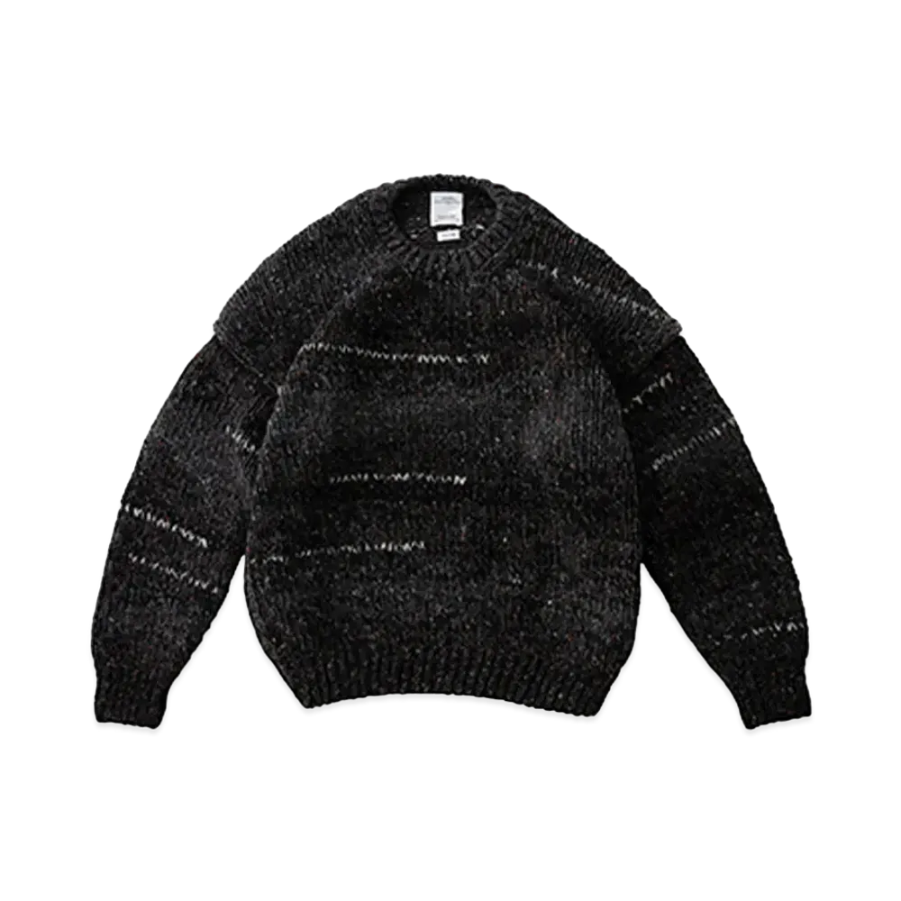 visvim AMPLUS CREW L/S GRADIENT HAND-KNIT "Charcoal"