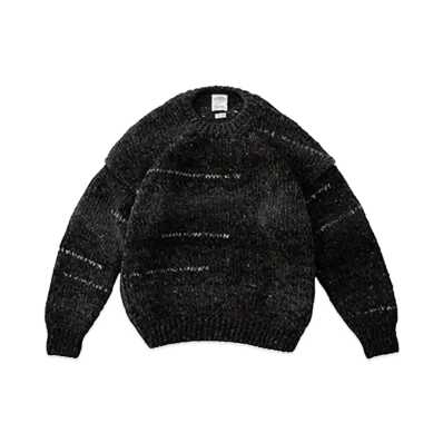 visvim AMPLUS CREW L/S GRADIENT HAND-KNIT "Charcoal"