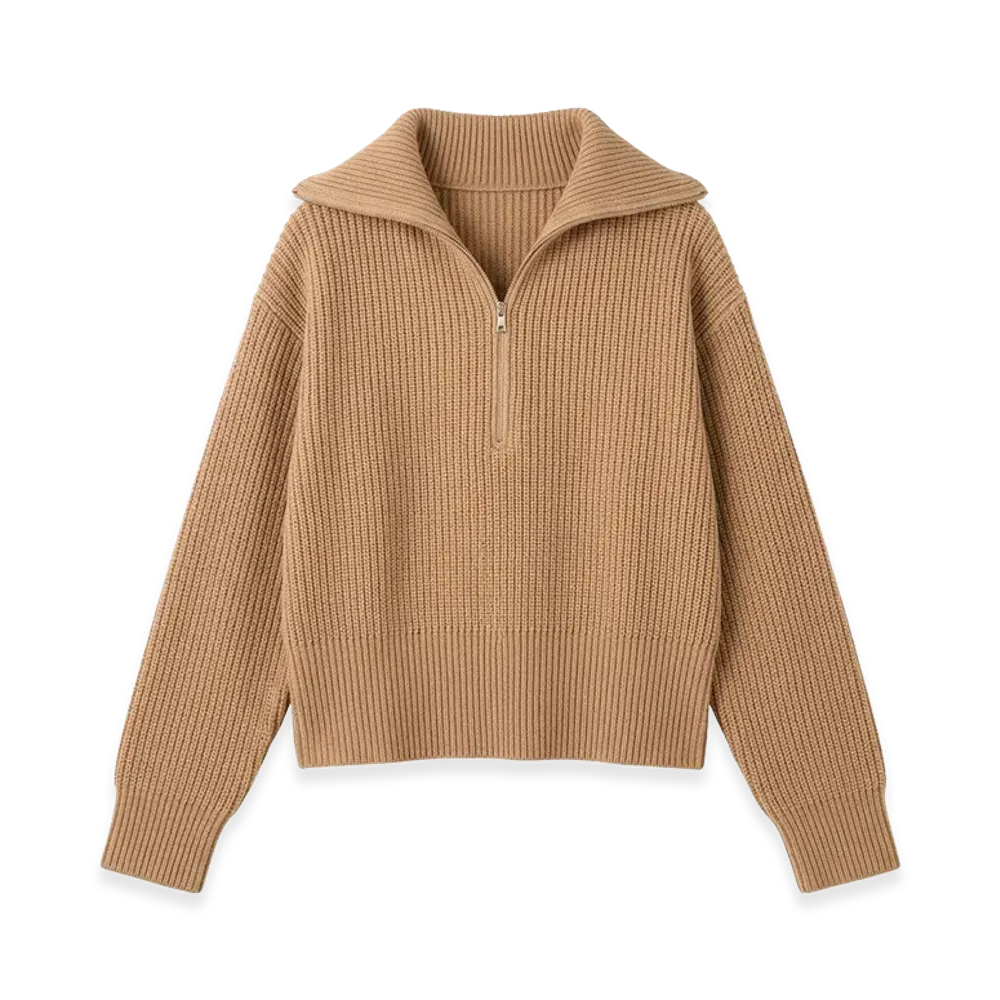 Max Mara Women's Nadar Zip Sweater "Camel"