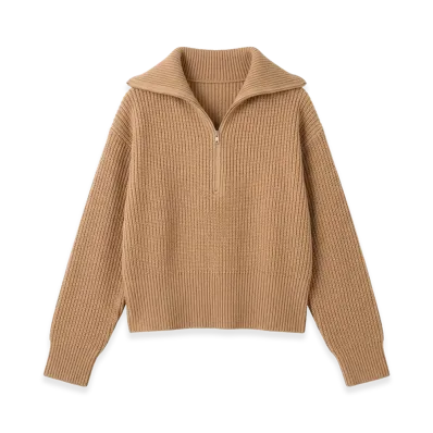 Max Mara Women's Nadar Zip Sweater "Camel"
