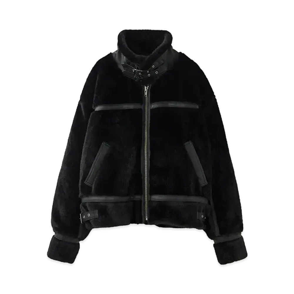 X-Girl B3 Faux Fur Jacket "Black"