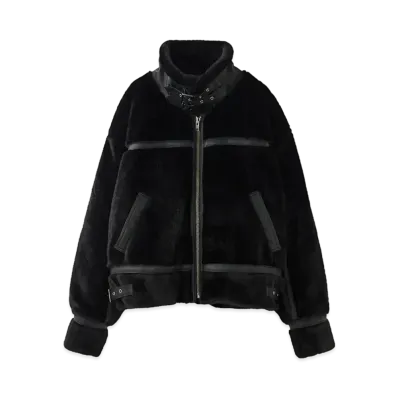 X-Girl B3 Faux Fur Jacket "Black"