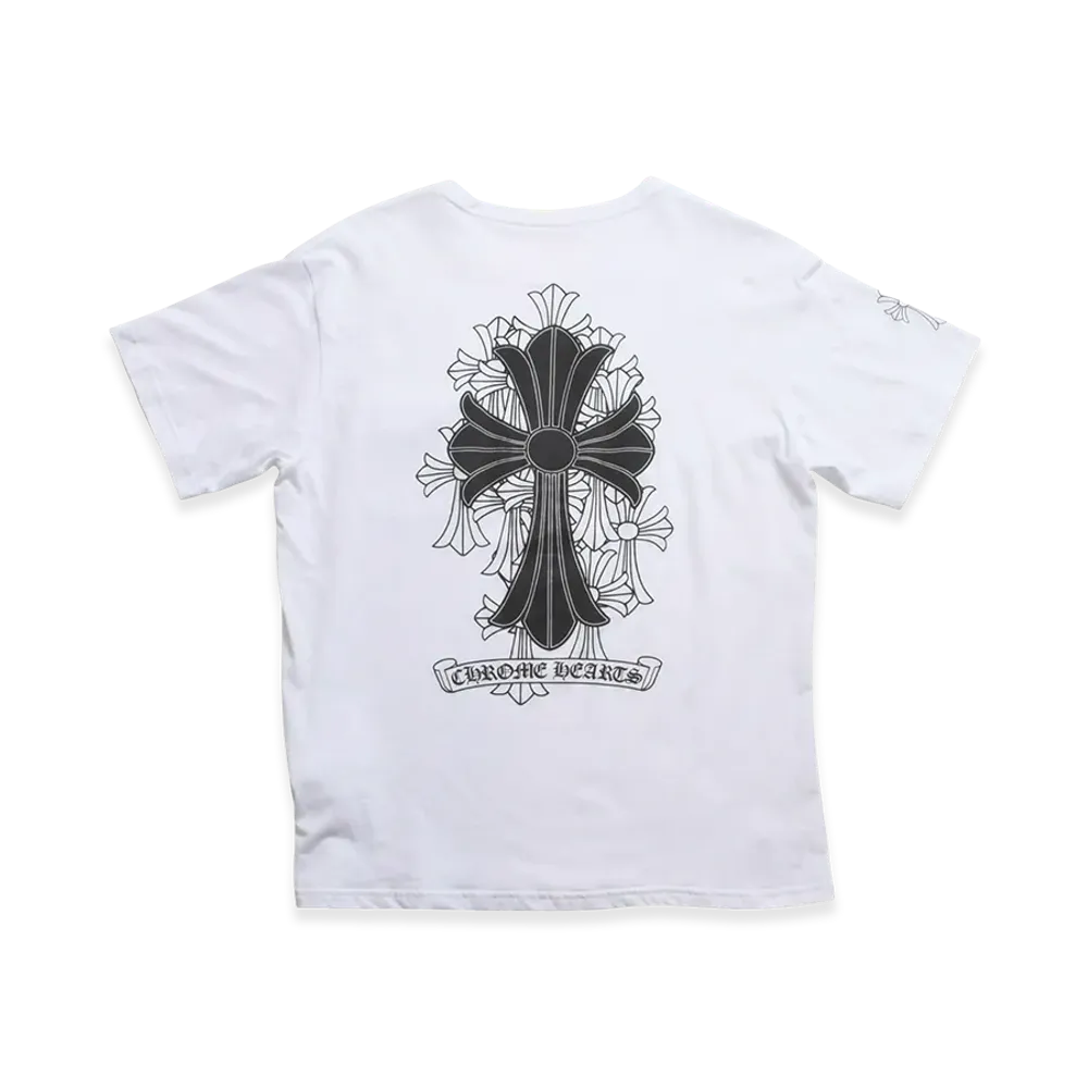 Chrome Hearts Cemetery Big Cross Scroll Label S/S T-Shirt "White"