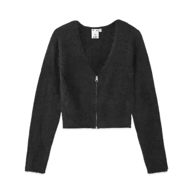 X-Girl Shaggy Knit Cardigan "Black"