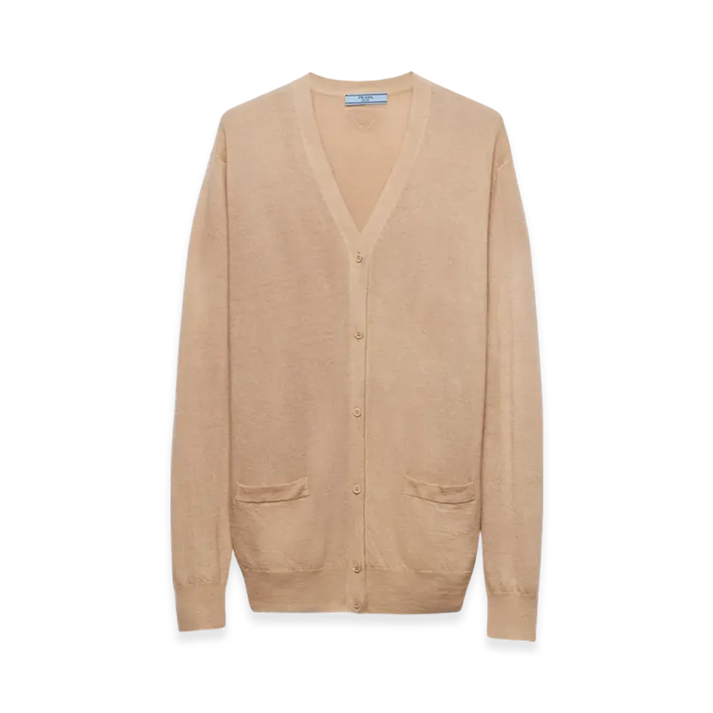 PRADA Women's Cashmere Cardigan "Albino White"