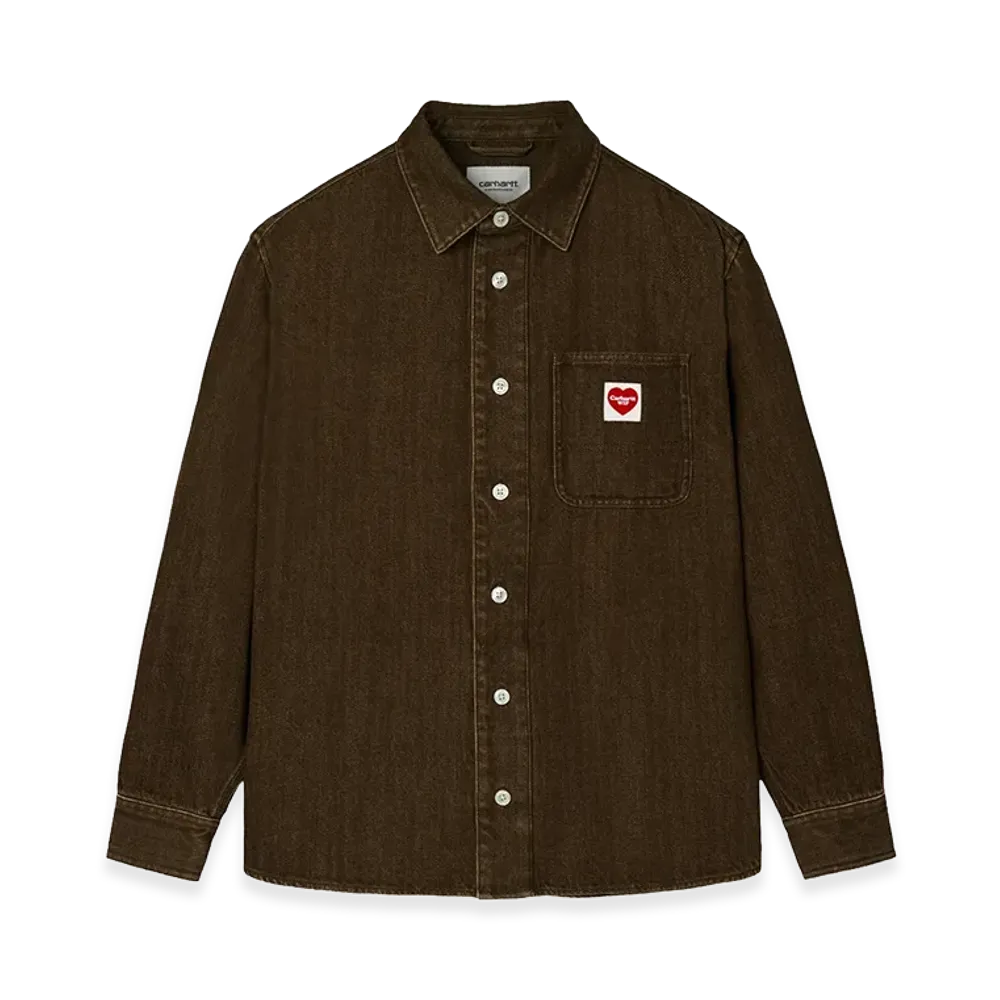 Carhartt WIP L/S Ethan Shirt "Hot Fudge Enzyme Stone Washed"