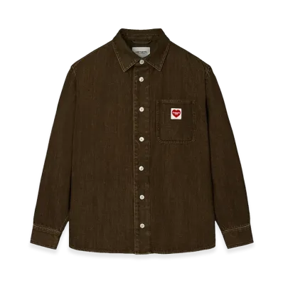 Carhartt WIP L/S Ethan Shirt "Hot Fudge Enzyme Stone Washed"