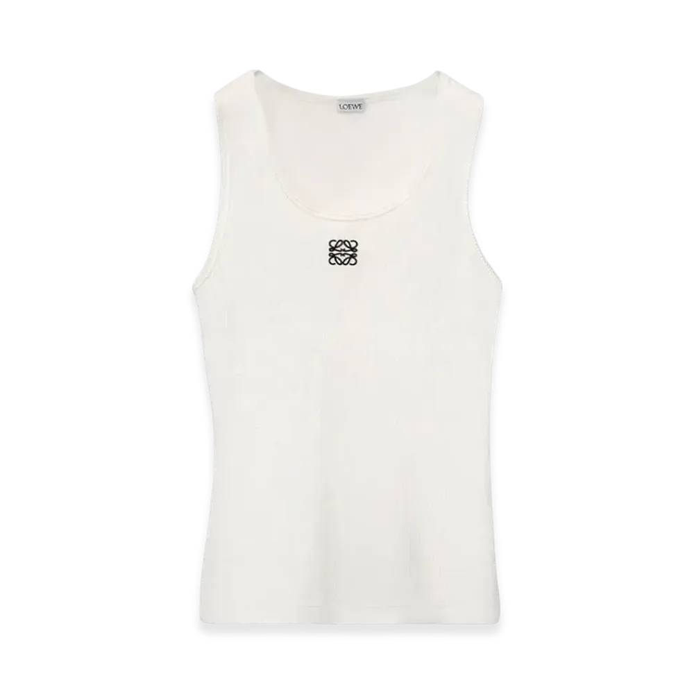 LOEWE Anagram Tank Top in Cotton "White"