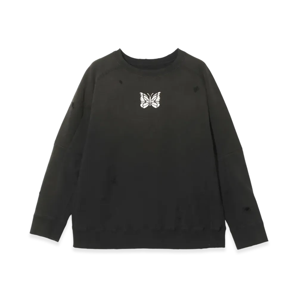 NEEDLES Deconstructed SweatShirt-FrenchTerry "Black"