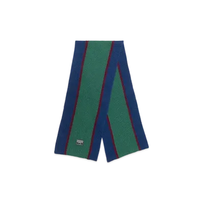 Stussy x Denim Tears Knitted Stripe Scarf "Green"