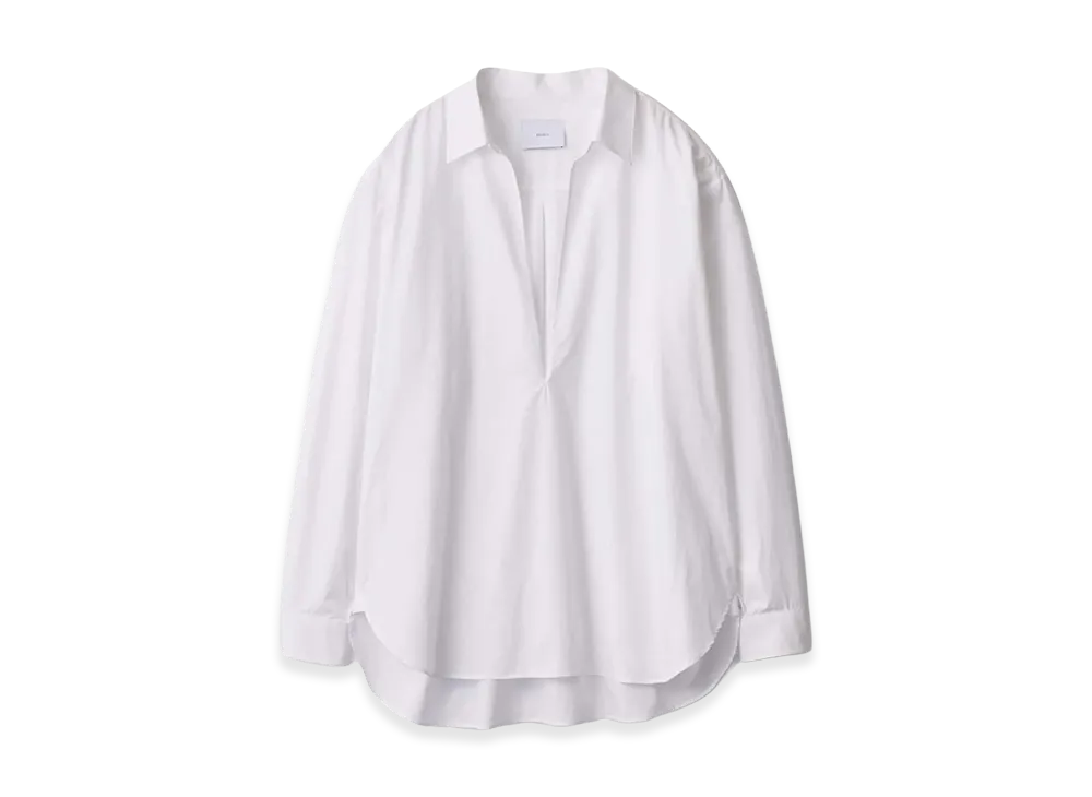 ssstein Pima Cotton Oversized Skipper Shirt "Off White"