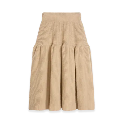 DRIES VAN NOTEN Women's Wool Skirt "Beige"