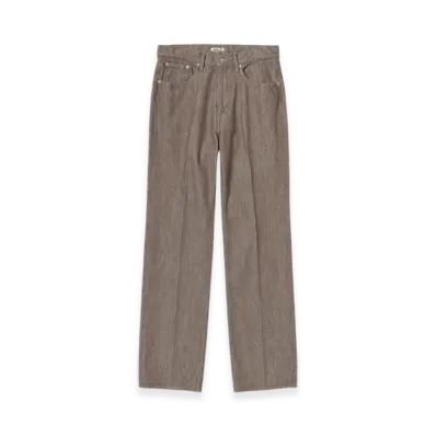 AURALEE Hard Twist Brown Denim 5P Pants "Mocha Brown"