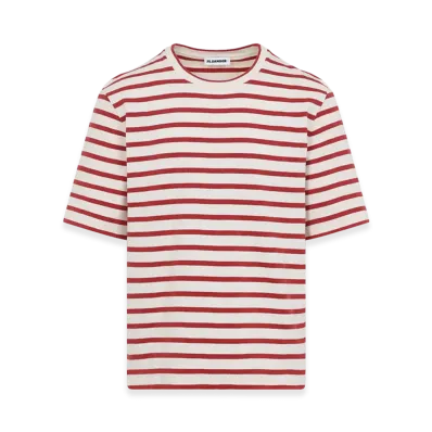 Jil Sander Cotton T-Shirt "Salty Red"