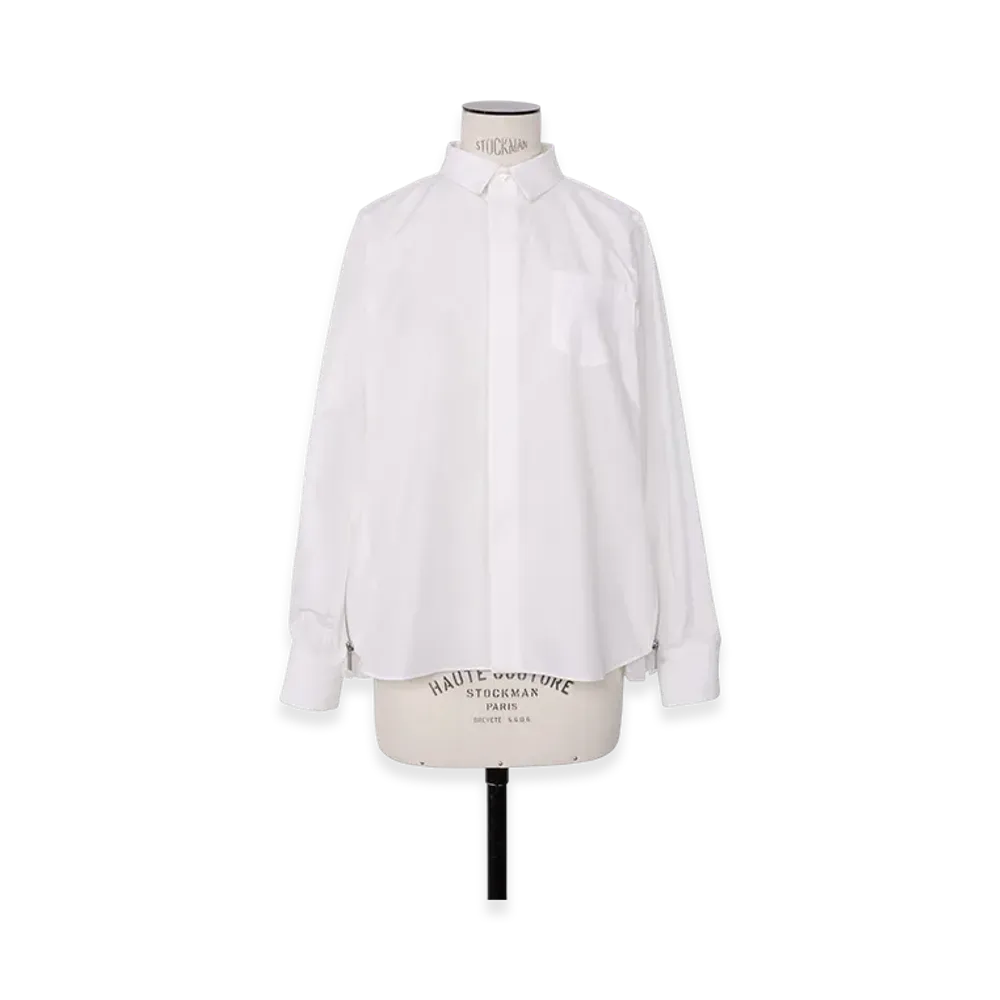 sacai Poplin x Chiffon Shirt "Off White"
