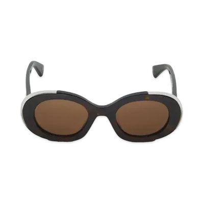 Alexander McQUEEN Grip Oval Sunglasses "Brown"