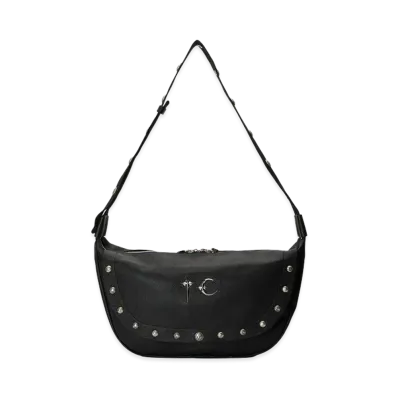 THUG CLUB Goat Skin Dragon Messenger Bag "Black"