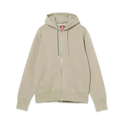 BEAMS JAPAN x LOOPWHEELER Hanging Fleece Full Zip Parka "Cement"