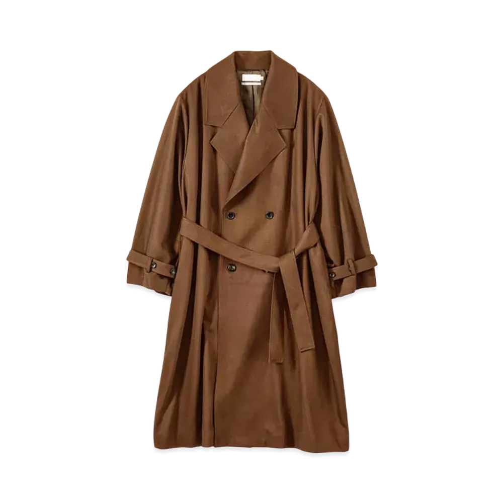 Graphpaper Techno Wool Nylon Trench Coat "Brown"