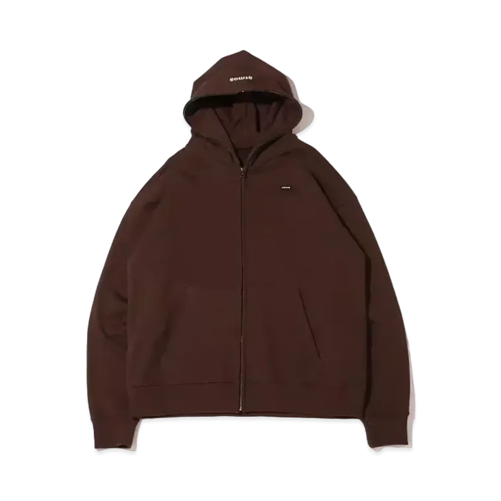 atmos Small Box Logo Zip Up Hoodie "Brown"